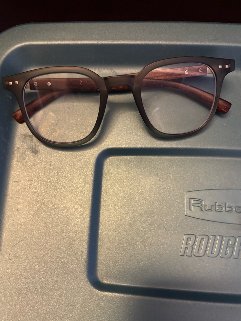 Grey/ Wood Grain Blue Light Glasses